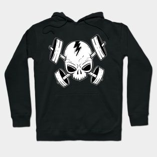 Skull Train Hard - For Gym & Fitness Hoodie